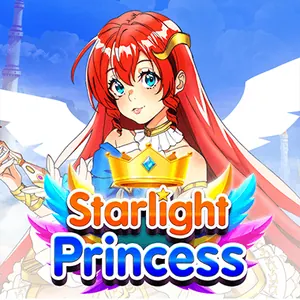 Starlight Princess fra Pragmatic Play: en rødhåret anime-prinsesse med vinger og krone